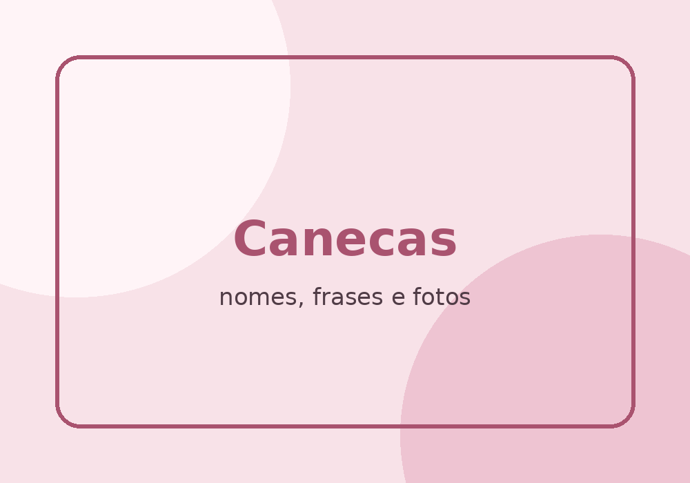 Canecas personalizadas