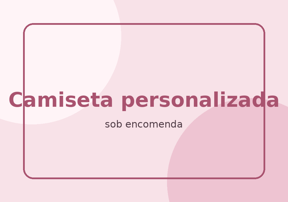Camiseta personalizada
